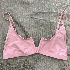 BoutineLA Pink V-Cut Top